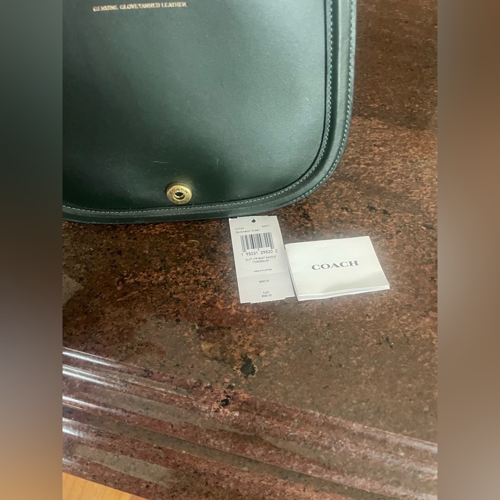 Coach Dark Green Leather Beat Crossbody Bag. Tags. - Picture 5 of 8